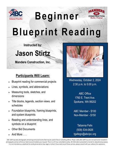 blue print reading class